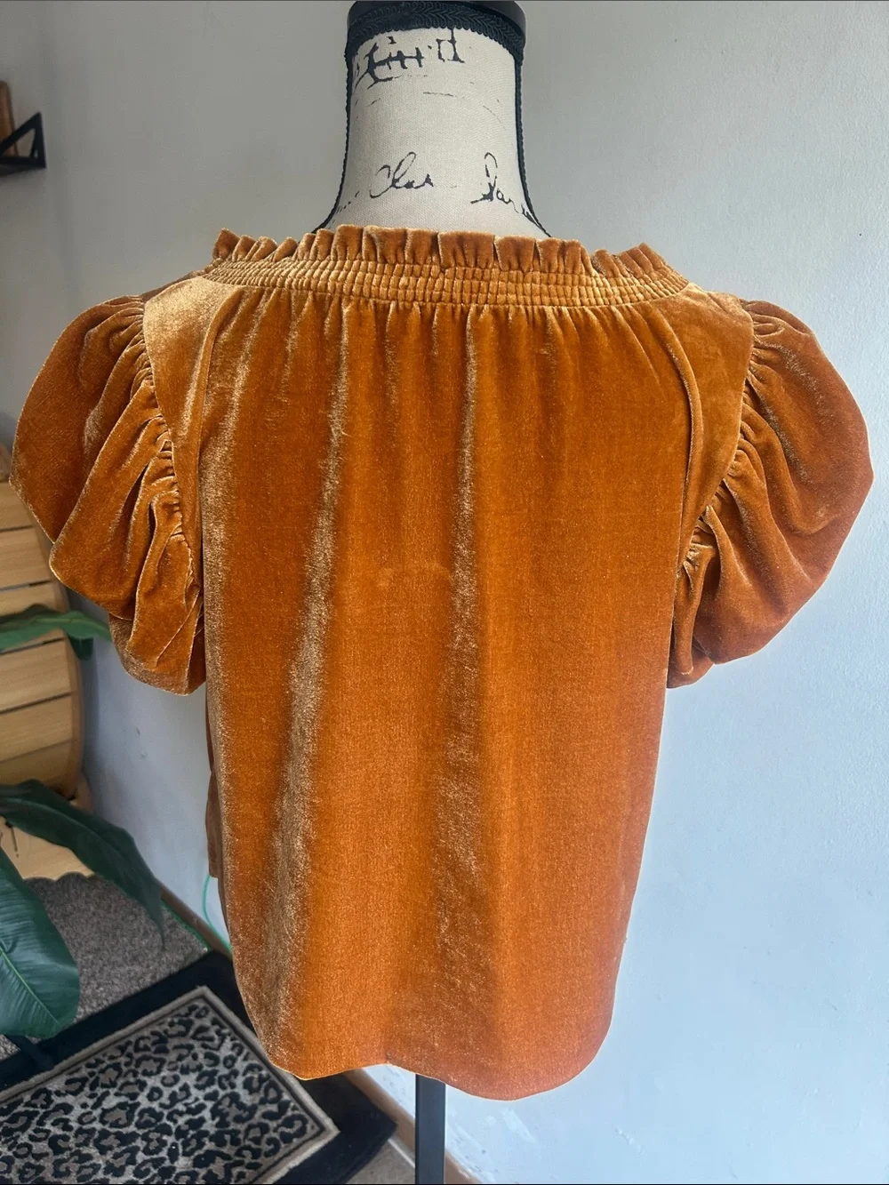 Free People Terese Velvet Boho Top Size Small
